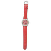 Rote Rose PINK Armbanduhr (Flach)