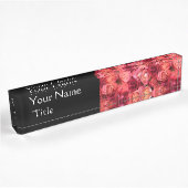 Rote Rose PINK Namensplakette