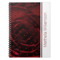 Rote Rose Polka Dot Custom Notebook Journal