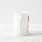 Rote Rose Porzellantasse (Rückseite)