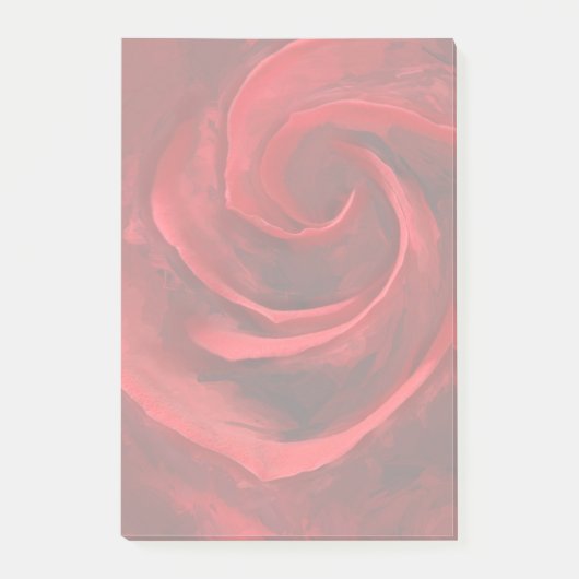 Rote Rose Post-it Klebezettel (Vorderseite)