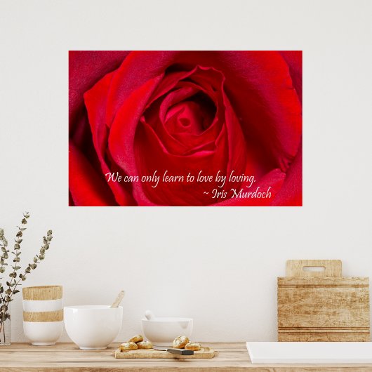 Rote Rose Poster (Küche)