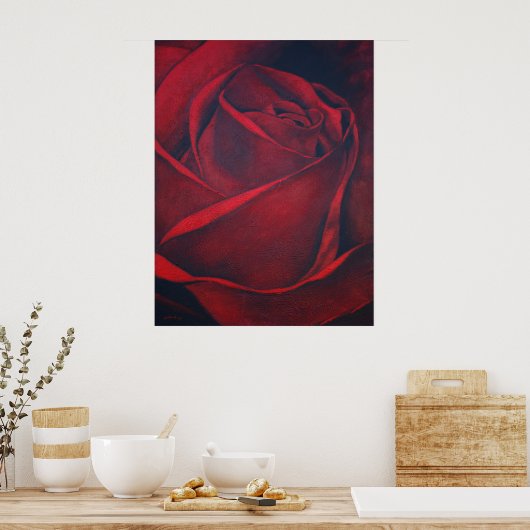 Rote Rose Poster (Küche)