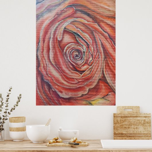 Rote Rose Poster (Küche)