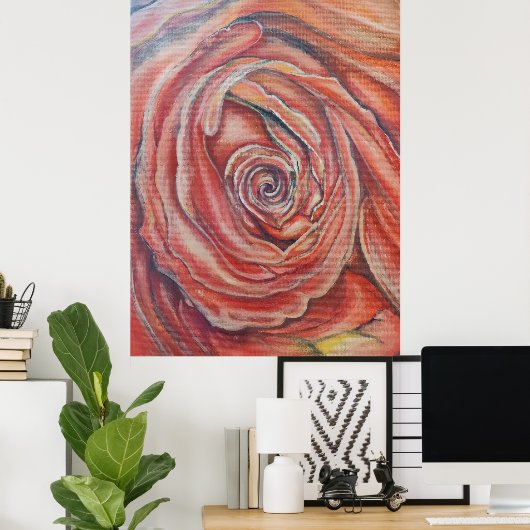Rote Rose Poster (Heimbüro)