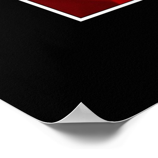 Rote Rose Poster (Ecke)