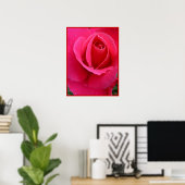 Rote Rose Poster Print Beautiful Blume Printing (Heimbüro)