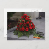 Rote Rose Postkarte (Vorne/Hinten)