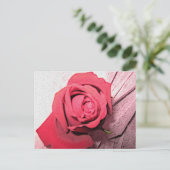 Rote Rose Postkarte (Stehend Vorderseite)