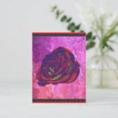 Rote Rose Postkarte (Stehend Vorderseite)