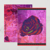 Rote Rose Postkarte (Vorne/Hinten)
