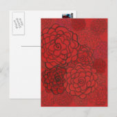 rote Rose Postkarte (Vorne/Hinten)