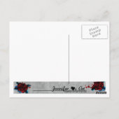 rote Rose Postkarte (Rückseite)