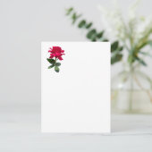 Rote Rose Postkarte (Stehend Vorderseite)