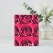 Rote Rose Postkarte (Stehend Vorderseite)