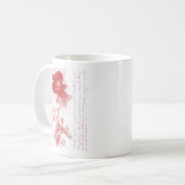 Rote Rose Postkartendesign Kaffeetasse (Vorderseite Links)