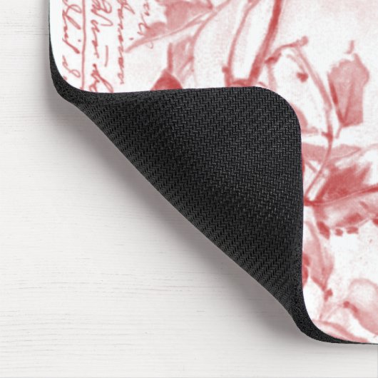 Rote Rose Postkartendesign Mousepad (Ecke)