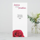 Rote Rose-Programmkarte Programm (Stehend Vorderseite)