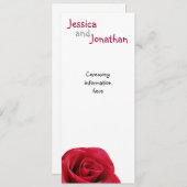 Rote Rose-Programmkarte Programm (Vorne/Hinten)