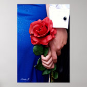 Rote Rose Prom Leinwand oder Poster (Vorne)