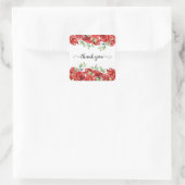 Rote Rose Quadratischer Aufkleber (Tasche)