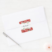 Rote Rose Quadratischer Aufkleber (Umschlag)