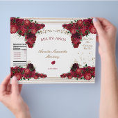 Rote Rose Quinceañera Chip Bag Wrapper Flyer (Hand)