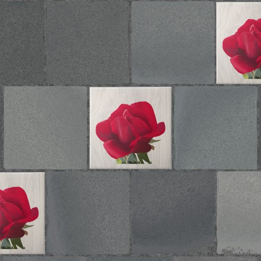 Rote Rose - Red rose Fliese
