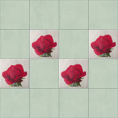 Rote Rose - Red rose Fliese