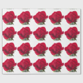 Rote Rose - Red rose Geschenkpapier (Flach)