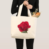 Rote Rose - Red rose Jumbo Stoffbeutel (Vorderseite (Produkt))