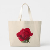 Rote Rose - Red rose Jumbo Stoffbeutel (Rückseite)