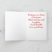 Rote Rose reflektiert - Frohe Weihnachten (Innenseite)