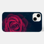 Rote Rose, Regentropfen Case-Mate iPhone Hülle (Rückseite (Horizontal))