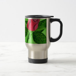 Rote Rose Reisebecher
