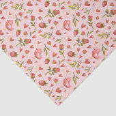 Rote Rose Romance Herzmuster Valentinstag Seidenpapier (Ausschnitt)