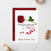 Rote Rose Romantik I Liebe Valentinstag Karte (Vorderseite/Rückseite Beispiel)