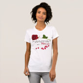 Rote Rose Romantische Liebe Valentinstag T-Shirt (Vorne ganz)