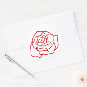 Rote Rose Romantische Stickers