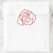 Rote Rose Romantische Stickers (Tasche)