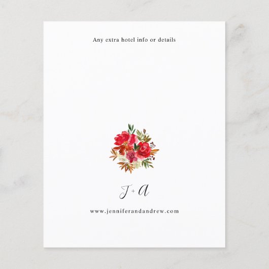 Rote Rose & Rosa Bläserei 1 Hochzeit (Rückseite)