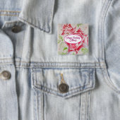 Rote Rose Rose Blume Muster Papier Party-Platte Button (Beispiel)