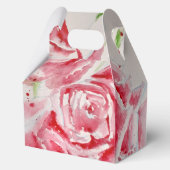 Rote Rose Rose Blume Muster Papier Party-Platte Geschenkschachtel (Vorderseite)