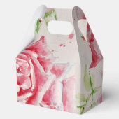 Rote Rose Rose Blume Muster Papier Party-Platte Geschenkschachtel (Rückseite)