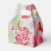 Rote Rose Rose Blume Muster Papier Party-Platte Geschenkschachtel (Rückseite)