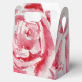 Rote Rose Rose Blume Muster Papier Party-Platte Geschenkschachtel (Geöffnet)