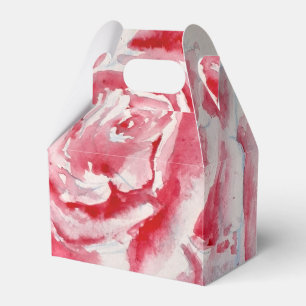Rote Rose Rose Blume Muster Papier Party-Platte Geschenkschachtel