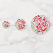 Rote Rose Rose Blume Muster Papier Party-Platte Konfetti (Vorderseiten)