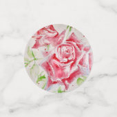 Rote Rose Rose Blume Muster Papier Party-Platte Konfetti (Klein Vorderseite)