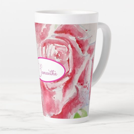 Rote Rose Rose Blume Muster Papier Party-Platte Milchtasse (Rechte Ecke)